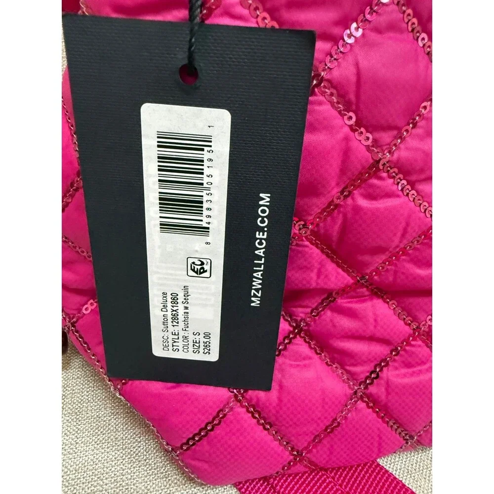 MZ Wallace Fuchsia Pink Sequin Sutton Deluxe - NWT